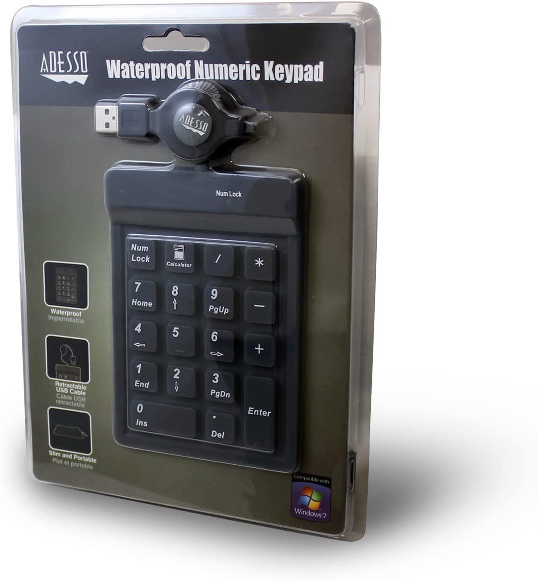 Adesso AKP-218-18 Key Waterproof USB Key Pad - Dealtargets.com