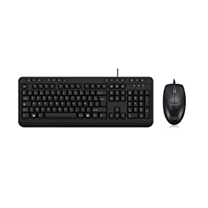 Adesso Antimicrobial Multimedia Desktop Keyboard and Mouse French - Dealtargets.com