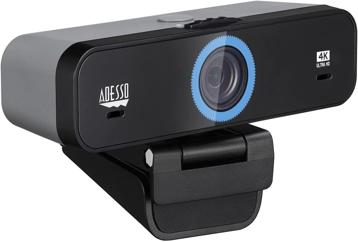 Adesso CyberTrack K4 4K Ultra HD Fixed Focus USB Webcam with Adjustable Field of View Angle, Built-in Dual Microphones, Privacy Audio/Video Switch &amp; Tripod Mount - Dealtargets.com