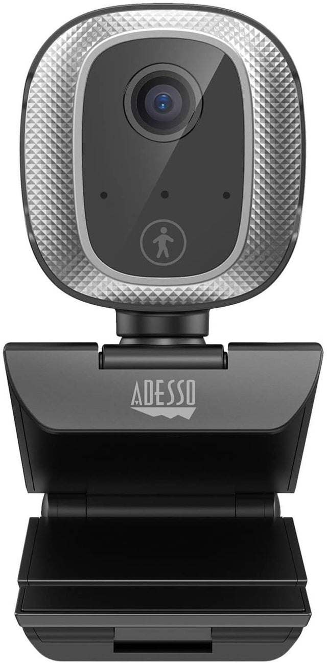 Adesso CyberTrack M1 1080P HD H.264 Fixed Focus USB Webcam with 305° Motion Tracking, Built-in Microphone, and Tripod Mount - Dealtargets.com