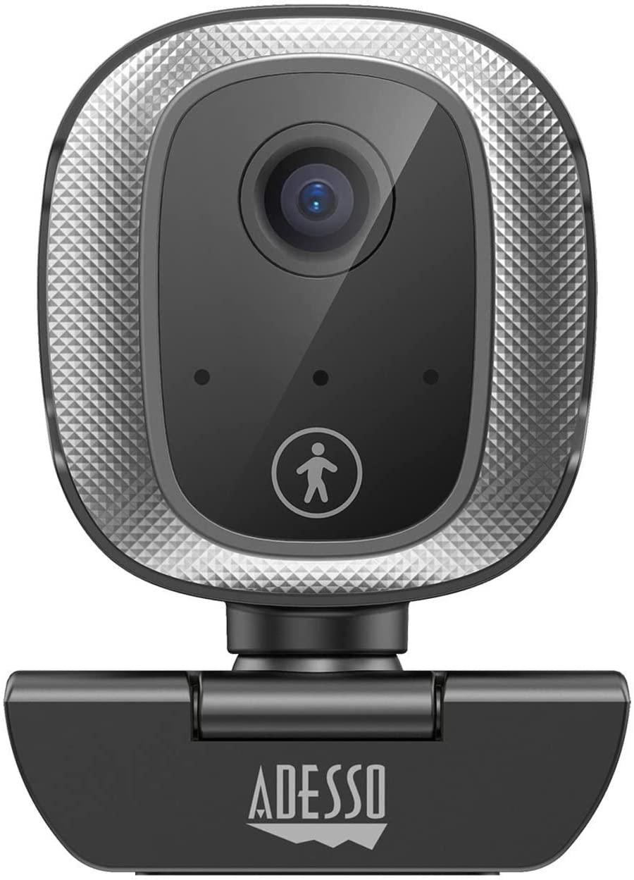Adesso CyberTrack M1 1080P HD H.264 Fixed Focus USB Webcam with 305° Motion Tracking, Built-in Microphone, and Tripod Mount - Dealtargets.com