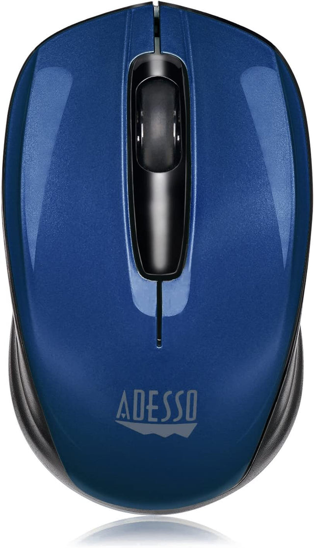 Adesso Ergonomic iMouse S50 - Wireless Optical Mouse (Blue) - Dealtargets.com