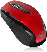 Adesso iMouse M20R – Wireless Ergonomic Optical Mouse, Red - Dealtargets.com