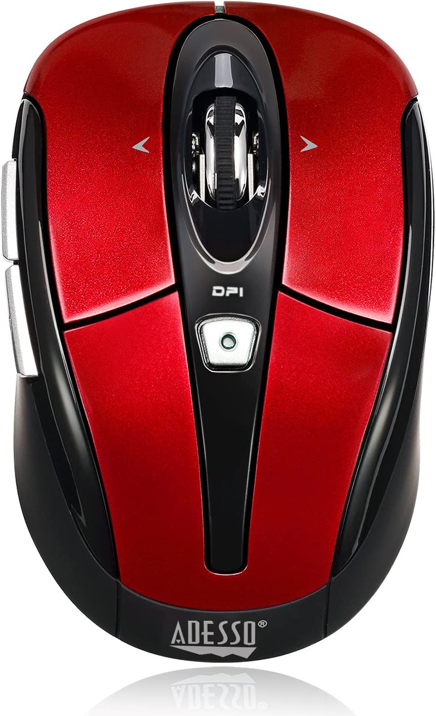 Adesso iMouse S60R iMouse S60 2.4 GHz Wireless Programmable Nano Mouse (Red) - Dealtargets.com
