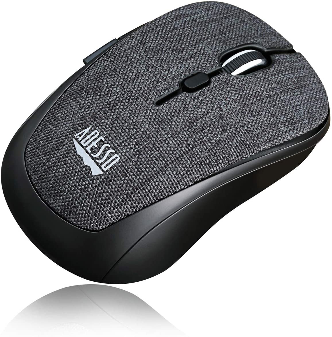 Adesso iMouse S80B 2.4Ghz Fabric Wireless Black Fabric Mini Optical Mouse, 5-Button, Black - Dealtargets.com