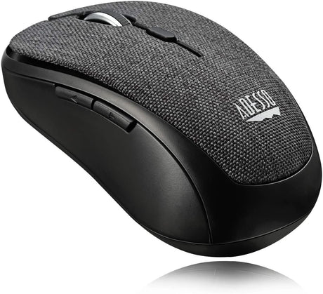 Adesso iMouse S80B 2.4Ghz Fabric Wireless Black Fabric Mini Optical Mouse, 5-Button, Black - Dealtargets.com