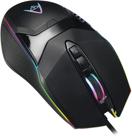 Adesso iMouse X5 RGB Illuminated Gaming Mouse - Optical - Cable - USB - 6400 dpi - Scroll Wheel - 7 Button(s) - Right-Handed Only - Dealtargets.com