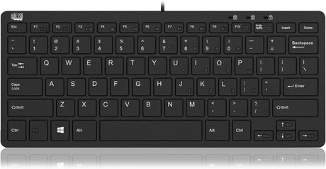 Adesso SlimTouch 510 Mini Keyboard with USB Hubs (AKB-510HB) - Dealtargets.com