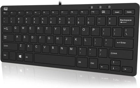 Adesso SlimTouch 510 Mini Keyboard with USB Hubs (AKB-510HB) - Dealtargets.com