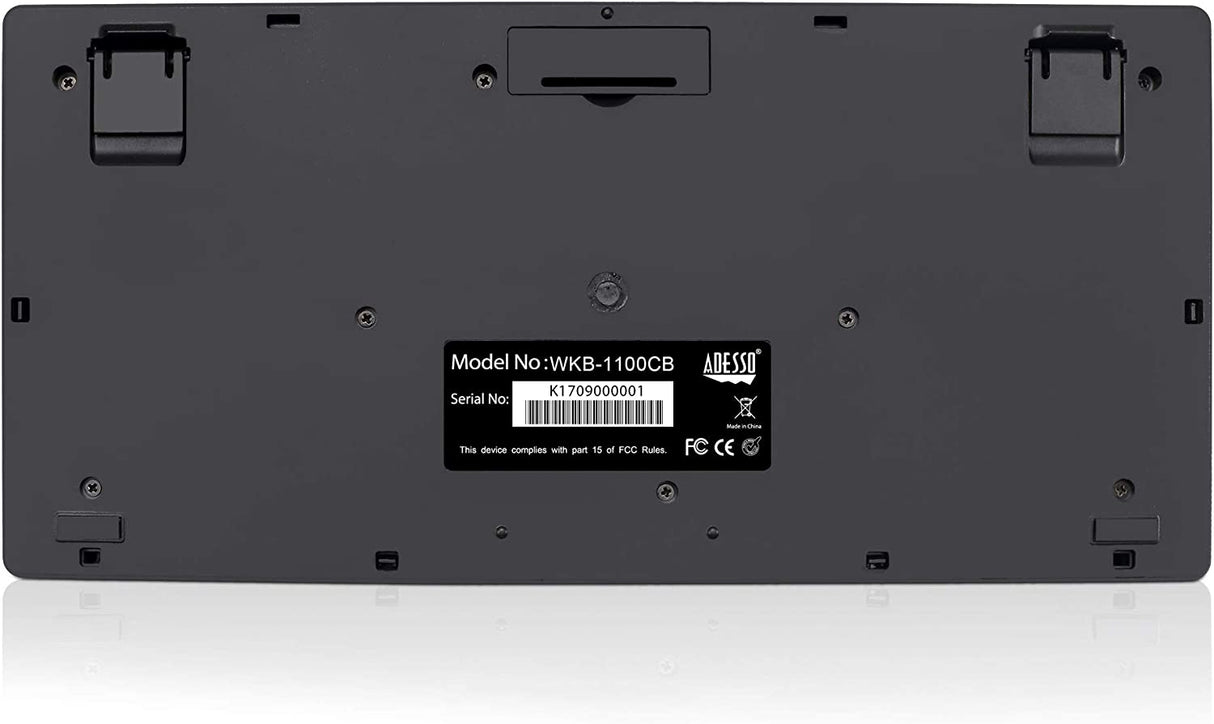 Adesso WKB-1100CB Natural Ergonomic Wireless Spill Resistant Mini Keyboard &amp; Mouse Combo - Dealtargets.com