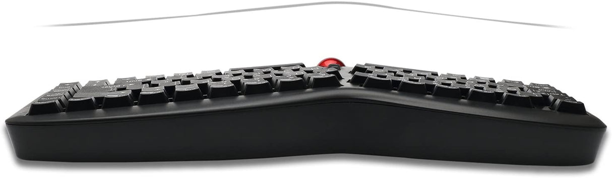 Adesso WKB-3150UB - Wireless Ergonomic Keyboard with Built-in Removable Trackball and Scroll Wheel, Split Key, Long Battery Life, Small and Portable -Compatible for Laptop/Desktop/PC/Windows XP/7/8/10 - Dealtargets.com
