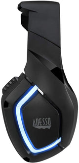 Adesso Xtream G1 - Gaming Headphones with Noise Cancelling Microphone and LED Lighting for PC, PS4, Xbox, Nintendo Switch, and Laptops, Black - Dealtargets.com