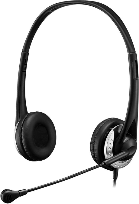 Adesso Xtream P2 USB Stereo Headphone with Adjustable Noise Canceling Microphone - Dealtargets.com