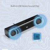 Adesso Xtream S5 USB Sound Bar Speaker for PC Desktop 5W x 2 - Dealtargets.com