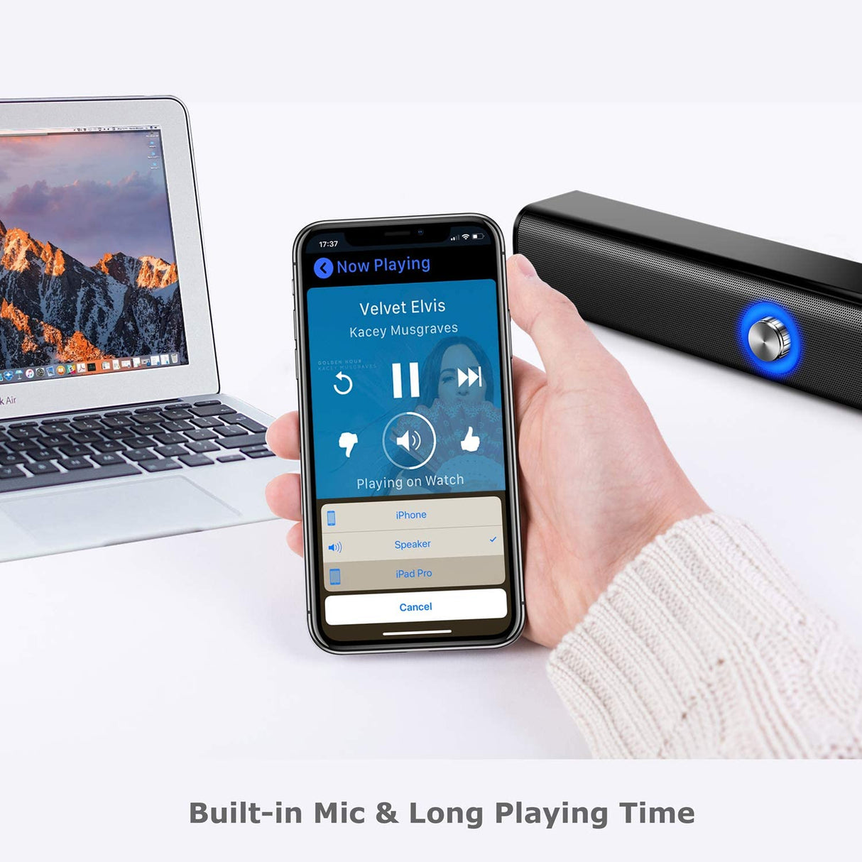 Adesso Xtream S6 Bluetooth and AUX Sound Bar Speaker 10W x 2 - Dealtargets.com