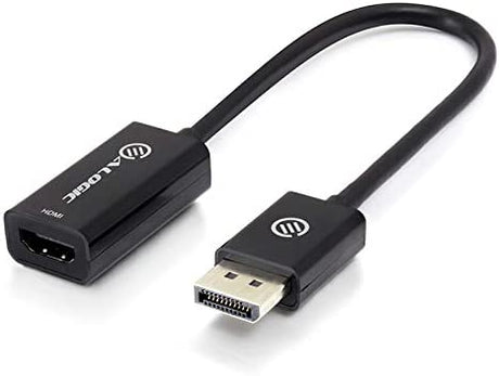 ALOGIC 20cm DisplayPort to HDMI Adapter (Male to Female); Compatible with all major brands like HP, Dell, Lenovo, Toshiba, Acer, Samsung, Asus, etc - Dealtargets.com