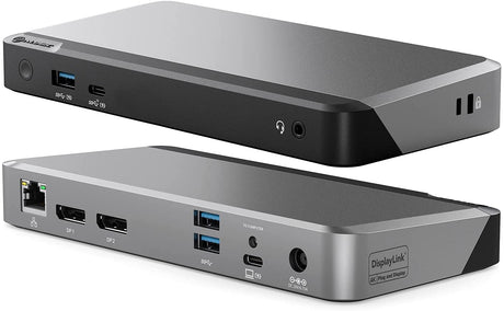 ALOGIC Dual 4K Display Universal Docking Station DX2 with 65W Laptop Compatible with Mac and Windows, 2x4K@60Hz DisplayPort,1xUSB-C 10G (with Fast Charging),3xUSB-A 5G, Audio, Ethernet - Dealtargets.com