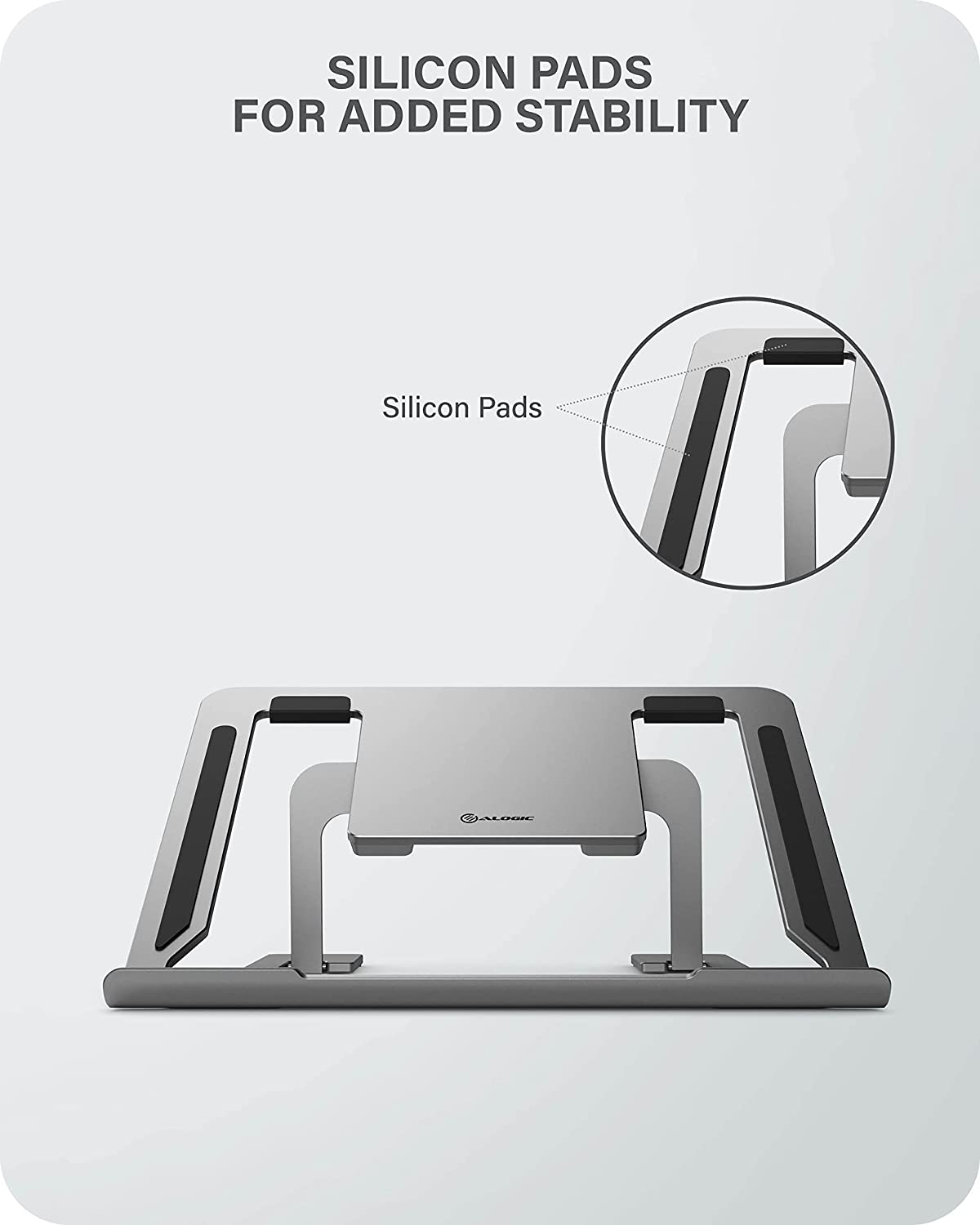 ALOGIC Metro Adjustable &amp; Portable Laptop Riser, Constructed Aluminium Alloy &amp; Silicon Grip, six Adjustable Angles, fits The Latest MacBook, Surface, and Other Laptop Devices - Dealtargets.com