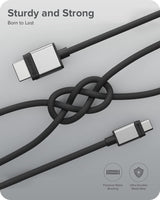 ALOGIC Ultra USB-C to HDMI Cable, 4K External Display, 100W Power Delivery, Premium Quality, Nylon Braided Cable with Metal housing, Compatible with Windows, Mac, and Chromebook. 1.0 Meters - Dealtargets.com