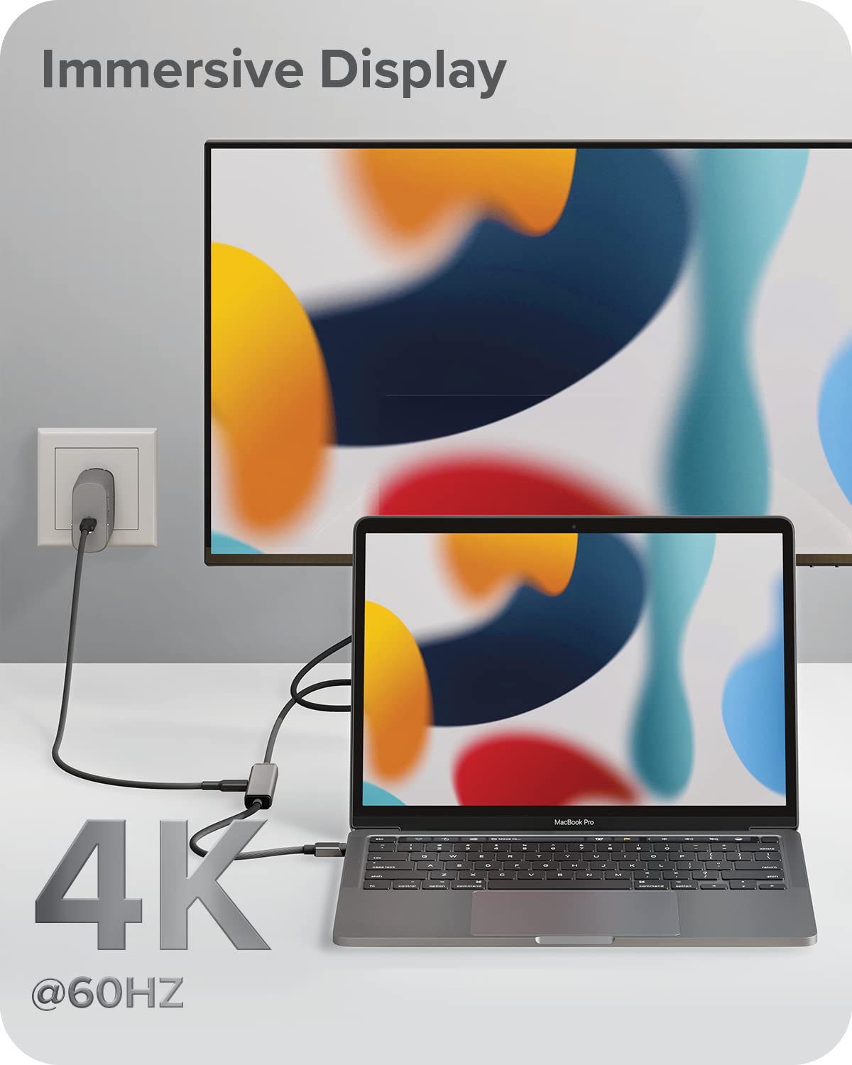 ALOGIC Ultra USB-C to HDMI Cable, 4K External Display, 100W Power Delivery, Premium Quality, Nylon Braided Cable with Metal housing, Compatible with Windows, Mac, and Chromebook. 2.0 Meters - Dealtargets.com