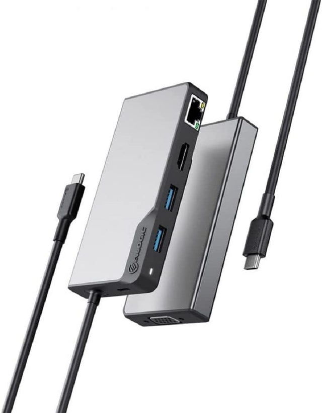 ALOGIC USB-C Fusion MAX 6-in-1 Hub V2 - 2 x USB-A (5G), 1 x USB-C (5G &amp; 100W PD), HDMI (4K@60Hz), VGA and RJ45 Gigabit Ethernet - Dealtargets.com