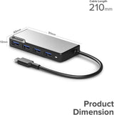 ALOGIC USB-C Fusion Swift Hub, 4-in-1 Type C Adapter, USB A 3.0 Data Rate of 5Gbps, Compatible with MacBook Pro/Air and iPad Pro/Air - Dealtargets.com