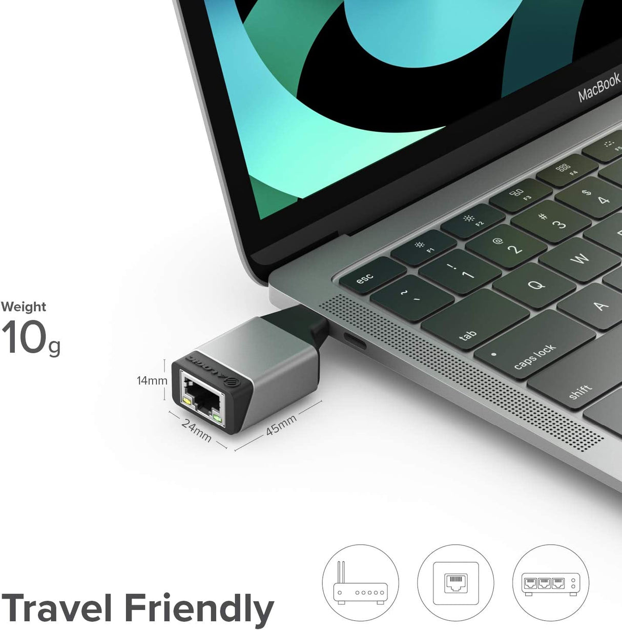 ALOGIC USB C to Gigabit Ethernet Mini Adapter,RJ45 Port, Supports 10/100/1000Mbps network connections, Compatible for iPad Pro, Macbook Pro, Samsung Galaxy, Pixel, MacBook Air, Surface, iPad and More. - Dealtargets.com