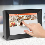 Aluratek 8'' WiFi Touchscreen Digital Photo Frame with Auto Rotation and 16GB Built-in Memory - AWS08F, Black 8 Inch - Dealtargets.com
