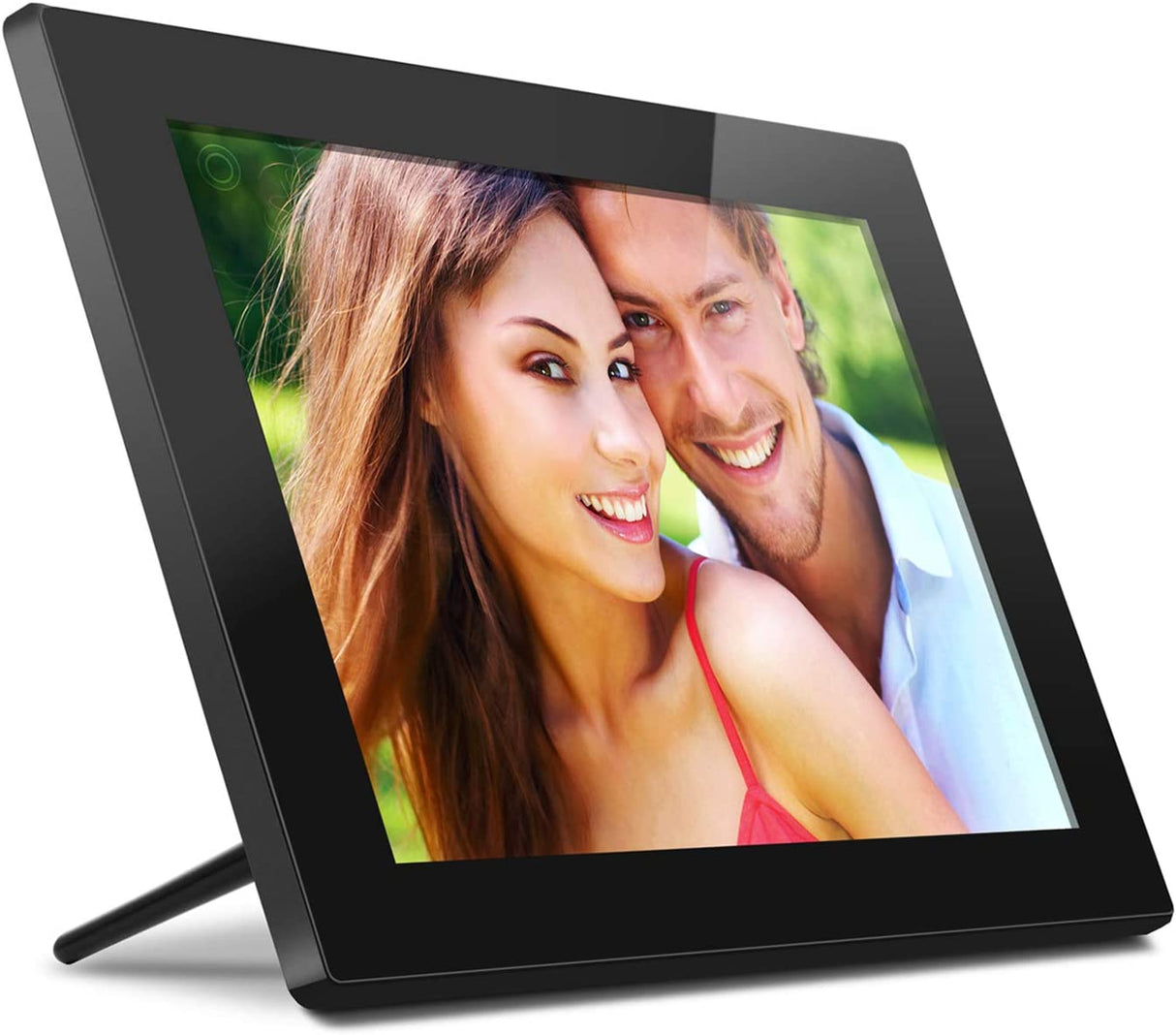 Aluratek (AWDMPF110F) 10" Hi-Res WIFI Digital Photo Frame w/ Touchscreen IPS LCD Display &amp; 8GB Memory (1024 x 600 Resolution), Photo/Music/Video Support, Wall Mountable, Black 10" Black - Dealtargets.com