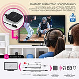 Aluratek Bluetooth Optical Audio Receiver and Transmitter, Dual Streaming Support, Transmits Up to 33 Feet Away, Up to 15 Hours on a Full Charge ABC02F - Dealtargets.com