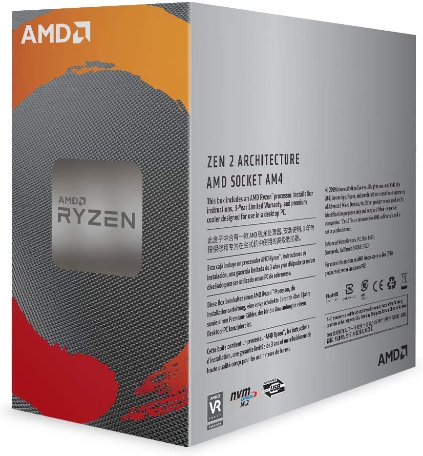 AMD Ryzen 5 3600, with Wraith Spire Cooler, 6/12 65W AM4 36MB 4200MHZ BOX - Dealtargets.com