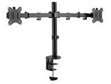 AMER Dual LCD LED Monitor Desk Mount Stand with C-clamp | Heavy Duty Fully Adjustable Arms Hold 2 Screens up to 32 inches (2EZCLAMP) - Dealtargets.com