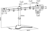 Amer mounts Amer Dual LED LCD Monitor Free-Standing Desk Stand for 2 Screens up to 32 inches Heavy-Duty Fully Adjustable Arms with Max VESA 100x100mm (2EZSTAND) - Dealtargets.com