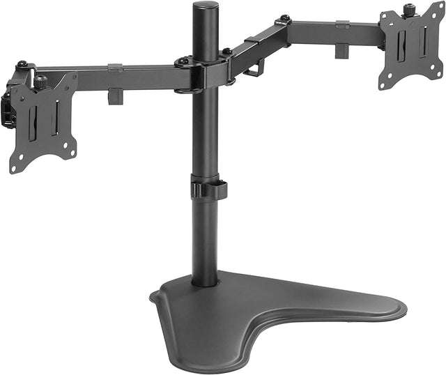 Amer mounts Amer Dual LED LCD Monitor Free-Standing Desk Stand for 2 Screens up to 32 inches Heavy-Duty Fully Adjustable Arms with Max VESA 100x100mm (2EZSTAND) - Dealtargets.com