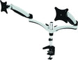 Amer mounts Amer Ergonomic Monitor Mount Articulating Arm (15-24, 27, 28 inch displays) 2 Monitor, Imperial White - HYDRA2 - Dealtargets.com