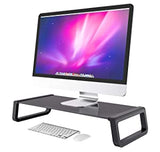 Amer mounts AMER Monitor Riser - Sleek Black Glass Desktop Stand, Screen, Keyboard, Laptop, Small TV Ergonomic Desk and Tabletop Organizer AMRPHONEBOOK (Black) - Dealtargets.com