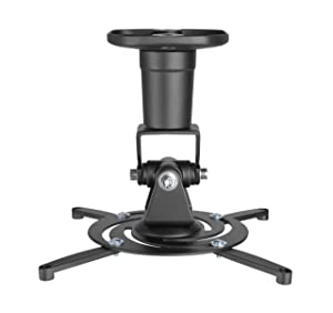 Amer mounts Amer Projector Mount - Universal Ceiling Bracket LCD DLP Tilt 360° Swivel 30lbs (Black) - Dealtargets.com