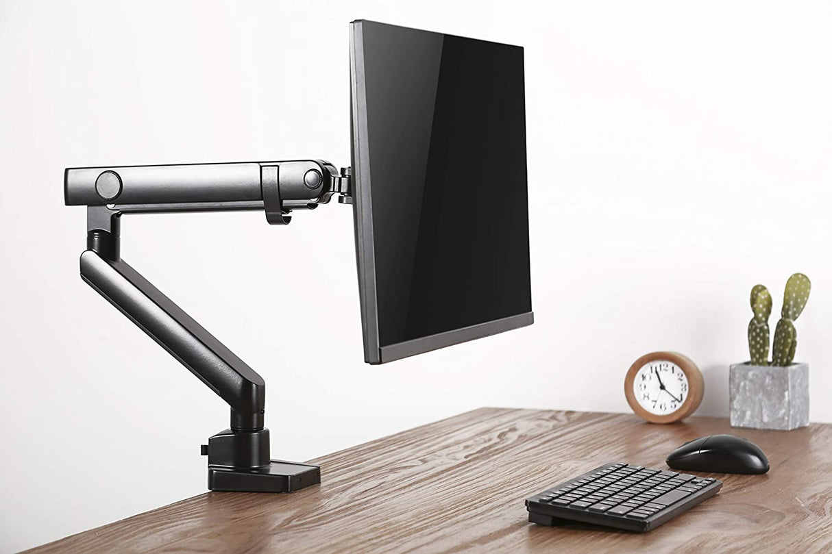 Amer Mounts | LED LCD Monitor Arm | Hydra Lift Articulating Arm | Clamp and Grommet Base | (Single 17"-32") Black - Dealtargets.com