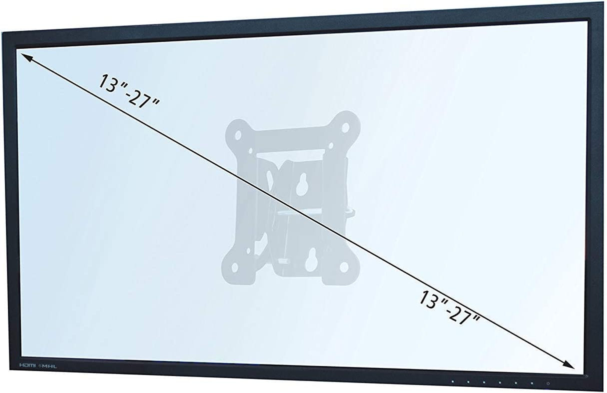 Amer mounts Tilting Flat Panel Wall Mount Bracket for LCD,LED Monitors, TVs &amp; Touchscreens 13" to 27" - Dealtargets.com