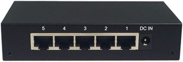 AMER NETWORKS 5Port GIG Ethernet Switch Metal Capacity 10Gbps Mdi/Mdix Wall MNT - Dealtargets.com