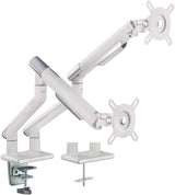 Amer networks Amer Mounts - Dual Monitor Clamp Grommet Mount with Articulating Arms [Arctic Edition] - Supports 17" - 32" Standard LCD Flat Screen Display - HYDRA2A - Dealtargets.com