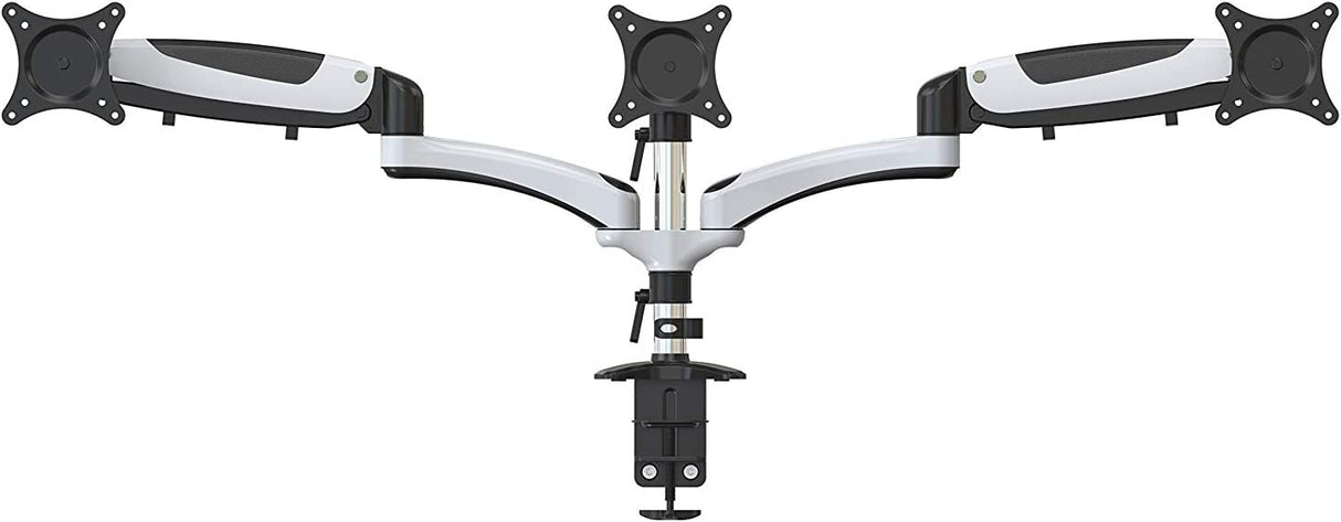 Amer networks Hydra Ergonomic Monitor Mount Articulating Arm (15-28 inch displays) (3 Monitor Imperial White) - Dealtargets.com