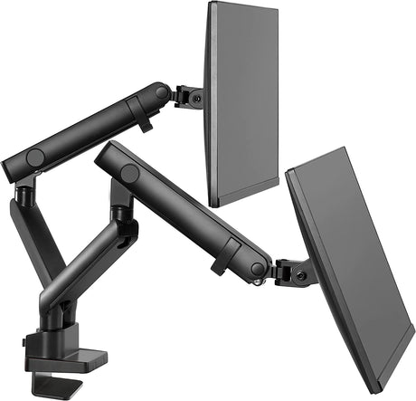 AMER NETWORKS - HYDRA2 - Amer Mounts Dual Monitor Mount with Articulating Arms - Hydra 2 arm articulating Monitor Mount with Desk clamp - Dealtargets.com